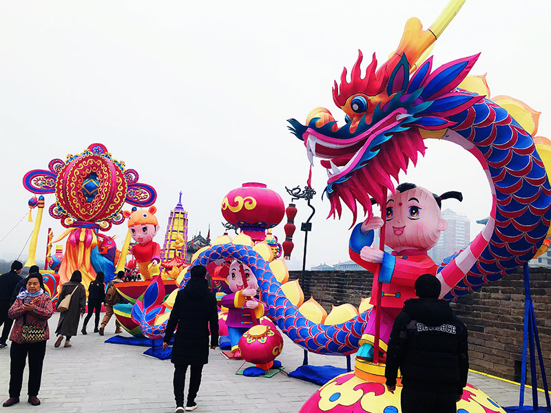 傳統(tǒng)花燈，花燈制作，舞龍燈，