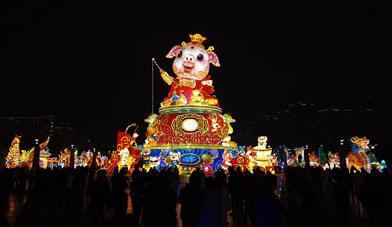 豬年花燈，生肖花燈，花燈制作，