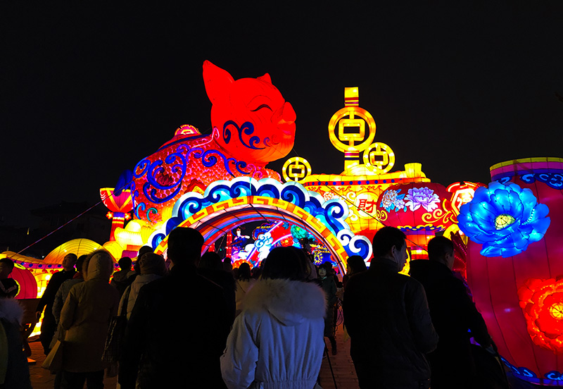 生肖花燈，花燈制作，豬年花燈，